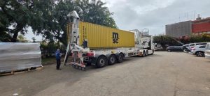 container on his way